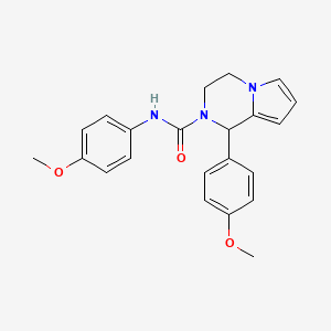 molecular formula C22H23N3O3 B2388858 N,1-bis(4-methoxyphenyl)-1H,2H,3H,4H-pyrrolo[1,2-a]pyrazine-2-carboxamide CAS No. 899960-52-2