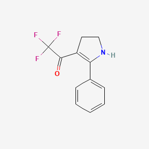 molecular formula C12H10F3NO B2388879 2,2,2-trifluoro-1-(2-phenyl-4,5-dihydro-1H-pyrrol-3-yl)ethanone CAS No. 952959-35-2