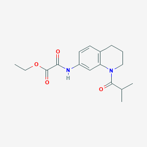molecular formula C17H22N2O4 B2388885 Ethyl 2-((1-isobutyryl-1,2,3,4-tetrahydroquinolin-7-yl)amino)-2-oxoacetate CAS No. 1207043-02-4