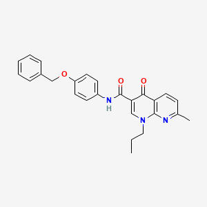 molecular formula C26H25N3O3 B2388892 N-(4-(benzyloxy)phenyl)-7-methyl-4-oxo-1-propyl-1,4-dihydro-1,8-naphthyridine-3-carboxamide CAS No. 1251705-83-5