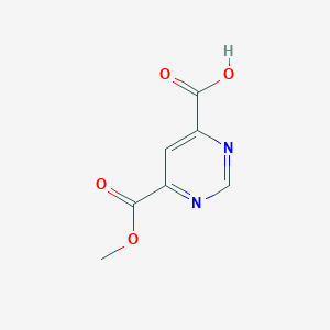 molecular formula C7H6N2O4 B2388909 6-(methoxycarbonyl)pyrimidine-4-carboxylic acid CAS No. 612088-38-7