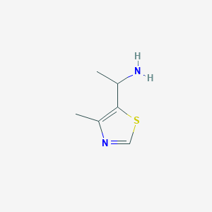 molecular formula C6H10N2S B2388975 1-(4-Methyl-1,3-thiazol-5-yl)ethanamine CAS No. 933749-33-8