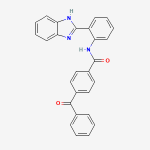 molecular formula C27H19N3O2 B2388979 N-(2-(1H-benzo[d]imidazol-2-yl)phenyl)-4-benzoylbenzamide CAS No. 313275-21-7