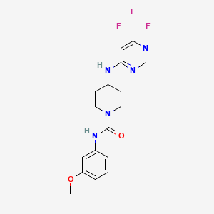 N-(3-Methoxyphenyl)-4-[[6-(trifluoromethyl)pyrimidin-4-yl]amino]piperidine-1-carboxamide