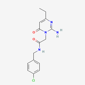 2-[2-amino-4-ethyl-6-oxo-1(6H)-pyrimidinyl]-N~1~-(4-chlorobenzyl)acetamide