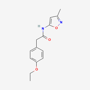 molecular formula C14H16N2O3 B2389028 2-(4-ethoxyphenyl)-N-(3-methyl-1,2-oxazol-5-yl)acetamide CAS No. 1049293-18-6