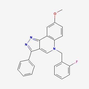 molecular formula C24H18FN3O B2389031 5-(2-fluorobenzyl)-8-methoxy-3-phenyl-5H-pyrazolo[4,3-c]quinoline CAS No. 902514-89-0