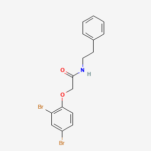 molecular formula C16H15Br2NO2 B2389062 2-(2,4-dibromophenoxy)-N-(2-phenylethyl)acetamide CAS No. 306278-77-3