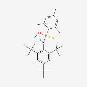 molecular formula C28H44NOPS B2389075 methoxy[(2,4,6-tri-tert-butylphenyl)amino](2,4,6-trimethylphenyl)-lambda5-phosphanethione CAS No. 146065-32-9