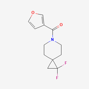 molecular formula C12H13F2NO2 B2389088 1,1-Difluoro-6-(furan-3-carbonyl)-6-azaspiro[2.5]octane CAS No. 2097862-22-9
