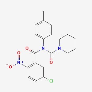 molecular formula C20H20ClN3O4 B2389139 N-(5-chloro-2-nitrobenzoyl)-N-(4-methylphenyl)piperidine-1-carboxamide CAS No. 899992-61-1