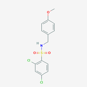 molecular formula C14H13Cl2NO3S B238916 2,4-dichloro-N-(4-methoxybenzyl)benzenesulfonamide 