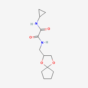 N1-(1,4-dioxaspiro[4.4]nonan-2-ylmethyl)-N2-cyclopropyloxalamide