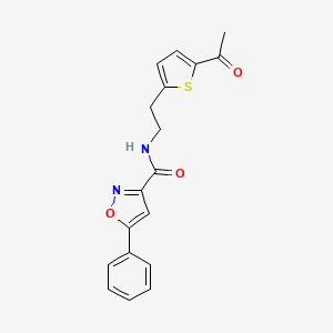 N-(2-(5-acetylthiophen-2-yl)ethyl)-5-phenylisoxazole-3-carboxamide