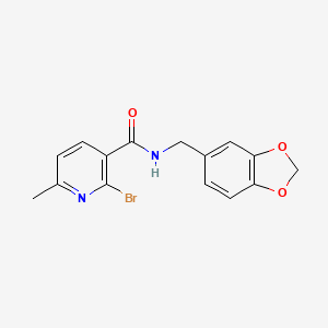 N-[(2H-1,3-benzodioxol-5-yl)methyl]-2-bromo-6-methylpyridine-3-carboxamide