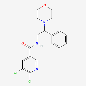 B2389205 5,6-dichloro-N-[2-(morpholin-4-yl)-2-phenylethyl]pyridine-3-carboxamide CAS No. 1031191-96-4