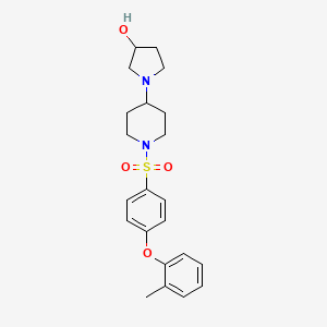 1-(1-((4-(o-Tolyloxy)phenyl)sulfonyl)piperidin-4-yl)pyrrolidin-3-ol