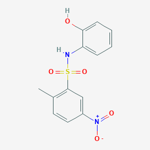 molecular formula C13H12N2O5S B2389252 N-(2-hydroxyphenyl)-2-methyl-5-nitrobenzene-1-sulfonamide CAS No. 1040044-86-7