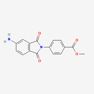 molecular formula C16H12N2O4 B2389307 Methyl 4-(5-amino-1,3-dioxoisoindolin-2-yl)benzoate CAS No. 300689-77-4