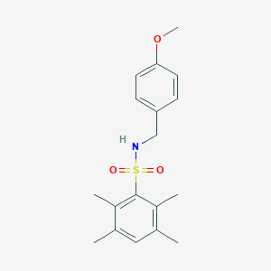 molecular formula C18H23NO3S B238931 N-(4-methoxybenzyl)-2,3,5,6-tetramethylbenzenesulfonamide 