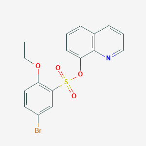 molecular formula C17H14BrNO4S B238936 8-Quinolinyl 5-bromo-2-ethoxybenzenesulfonate 