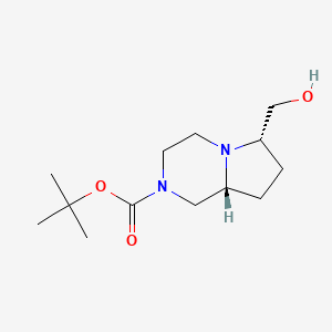 molecular formula C13H24N2O3 B2389371 Racemic-(6S,8Ar)-Tert-Butyl 6-(Hydroxymethyl)Hexahydropyrrolo[1,2-A]Pyrazine-2(1H)-Carboxylate CAS No. 924912-15-2