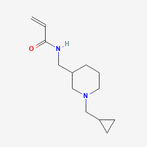 molecular formula C13H22N2O B2389377 N-[[1-(Cyclopropylmethyl)piperidin-3-yl]methyl]prop-2-enamide CAS No. 2305569-77-9