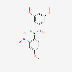 molecular formula C17H18N2O6 B2389378 N-(4-ethoxy-2-nitrophenyl)-3,5-dimethoxybenzamide CAS No. 303796-82-9
