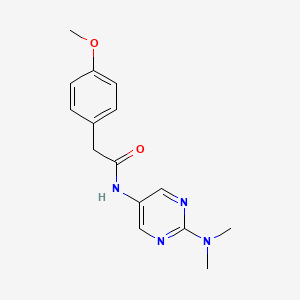 molecular formula C15H18N4O2 B2389384 N-[2-(dimethylamino)pyrimidin-5-yl]-2-(4-methoxyphenyl)acetamide CAS No. 1396889-26-1
