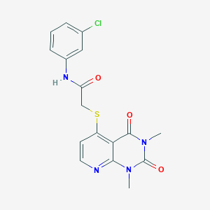 molecular formula C17H15ClN4O3S B2389386 N-(3-chlorophenyl)-2-(1,3-dimethyl-2,4-dioxopyrido[2,3-d]pyrimidin-5-yl)sulfanylacetamide CAS No. 899960-69-1