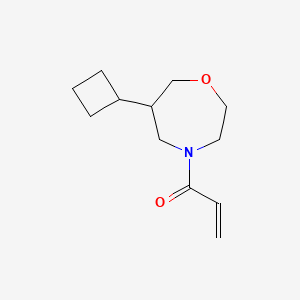 molecular formula C12H19NO2 B2389396 1-(6-Cyclobutyl-1,4-oxazepan-4-yl)prop-2-en-1-one CAS No. 2194089-52-4