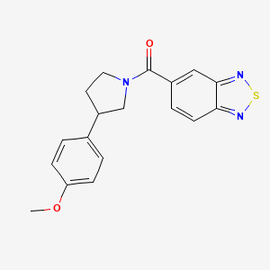 molecular formula C18H17N3O2S B2389399 Benzo[c][1,2,5]thiadiazol-5-yl(3-(4-methoxyphenyl)pyrrolidin-1-yl)methanone CAS No. 1208512-18-8