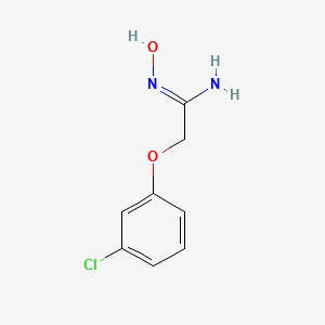 molecular formula C8H9ClN2O2 B2389404 2-(3-chlorophenoxy)-N'-hydroxyethanimidamide CAS No. 261959-19-7