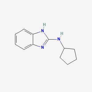 molecular formula C12H15N3 B2389423 N-cyclopentyl-1H-benzimidazol-2-amine CAS No. 1011416-52-6