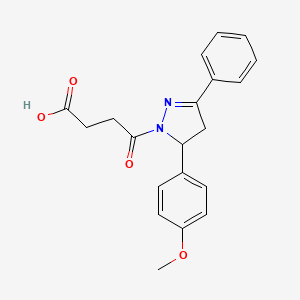 4-[5-(4-methoxyphenyl)-3-phenyl-4,5-dihydro-1H-pyrazol-1-yl]-4-oxobutanoic acid