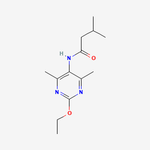 molecular formula C13H21N3O2 B2389443 N-(2-ethoxy-4,6-dimethylpyrimidin-5-yl)-3-methylbutanamide CAS No. 1788842-96-5