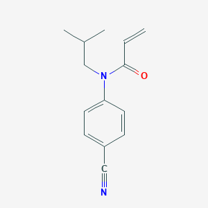 molecular formula C14H16N2O B2389469 N-(4-Cyanophenyl)-N-(2-methylpropyl)prop-2-enamide CAS No. 2411237-93-7