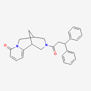 3-(3,3-diphenylpropanoyl)-3,4,5,6-tetrahydro-1H-1,5-methanopyrido[1,2-a][1,5]diazocin-8(2H)-one