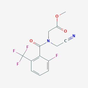 methyl 2-[N-(cyanomethyl)-1-[2-fluoro-6-(trifluoromethyl)phenyl]formamido]acetate