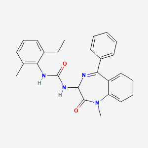 1-(2-ethyl-6-methylphenyl)-3-(1-methyl-2-oxo-5-phenyl-2,3-dihydro-1H-1,4-benzodiazepin-3-yl)urea