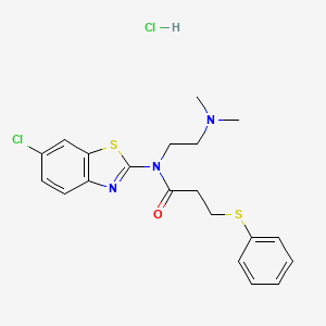 N-(6-chlorobenzo[d]thiazol-2-yl)-N-(2-(dimethylamino)ethyl)-3-(phenylthio)propanamide hydrochloride