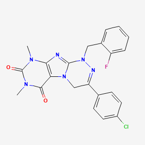 3-(4-chlorophenyl)-1-(2-fluorobenzyl)-7,9-dimethyl-7,9-dihydro-[1,2,4]triazino[3,4-f]purine-6,8(1H,4H)-dione
