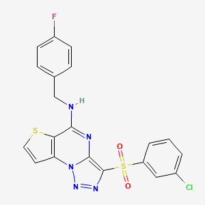 3-[(3-chlorophenyl)sulfonyl]-N-(4-fluorobenzyl)thieno[2,3-e][1,2,3]triazolo[1,5-a]pyrimidin-5-amine