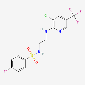 N-(2-{[3-chloro-5-(trifluoromethyl)-2-pyridinyl]amino}ethyl)-4-fluorobenzenesulfonamide
