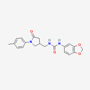 1-(Benzo[d][1,3]dioxol-5-yl)-3-((5-oxo-1-(p-tolyl)pyrrolidin-3-yl)methyl)urea