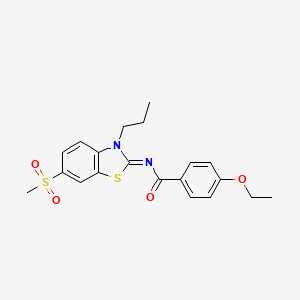 4-ethoxy-N-(6-methylsulfonyl-3-propyl-1,3-benzothiazol-2-ylidene)benzamide