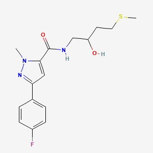 5-(4-Fluorophenyl)-N-(2-hydroxy-4-methylsulfanylbutyl)-2-methylpyrazole-3-carboxamide