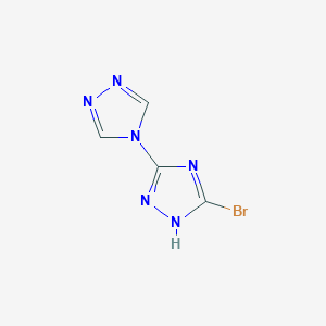 molecular formula C4H3BrN6 B2389541 5-Bromo-2H-3,4'-bi-1,2,4-triazole CAS No. 233600-16-3