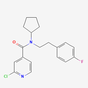 2-chloro-N-cyclopentyl-N-[2-(4-fluorophenyl)ethyl]pyridine-4-carboxamide