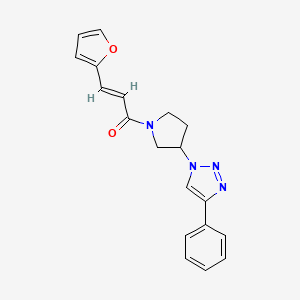 (E)-3-(furan-2-yl)-1-(3-(4-phenyl-1H-1,2,3-triazol-1-yl)pyrrolidin-1-yl)prop-2-en-1-one